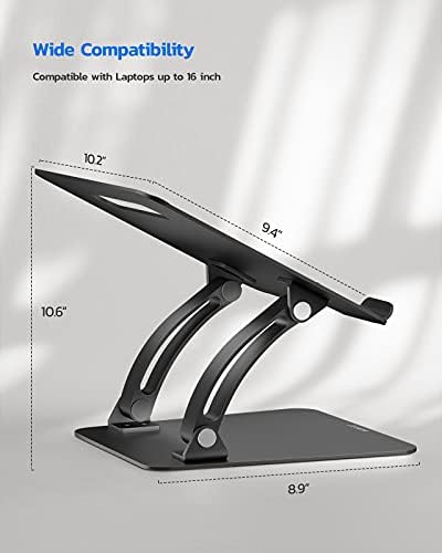 Nulaxy Fully Adjustable Laptop Stand for Desk, Dual Foldable Computer Riser - Image 3