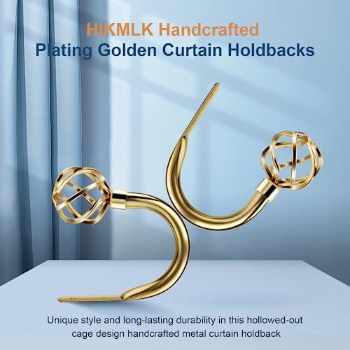 Handmade Metal Curtain Holdbacks 2pcs, Decoration Matt Black Curtain Tie Back Hooks for Wall, Heavy Duty Side Holders Tiebacks Accessories for Drapes Drapery Window - Image 2