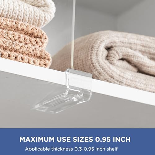 HBlife 10 Pack Clear Shelf Dividers, Vertical Purse Organizer for Closet Perfect for Sweater, Shirts, Handbags in Bedroom and Kitchen, Adjustable Acrylic Bookshelf for Organization - Image 5