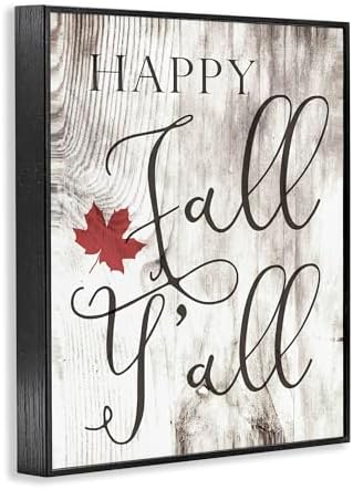 Happy Fall Y'all Typography Sign, 16 x 20 Inch Framed Giclée Print - Image 2
