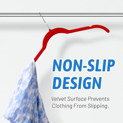 Sishynio Velvet Hangers 30 Pack, Non-Slip Slim Felt Hangers Colorful - Image 6