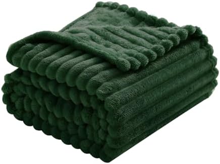 Green Fleece Throw Blanket 90”×90” for Couch Sofa Livingroom - Image 5