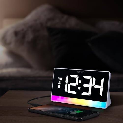 La Crosse Technology 617-149 Digital Alarm Clock with Color Changing Glow Light - Image 4
