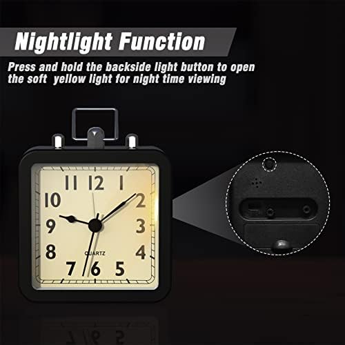AYRELY® Small Metal Alarm Clock, Desk and Table Clock for Travel - Image 6