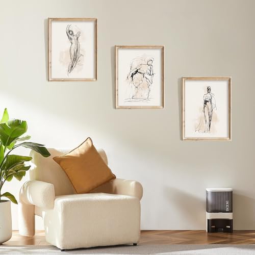 Vodefoad Figure Sketch Art Print Neutral Gallery Wall 6Pcs Set Soft feminine lines Abstract Wall Prints Boho Neutral Line Art Minimalist Bedroom Decor Vintage Drawing Art Female Prints Unframe - Image 7