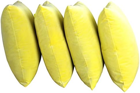 Home Soft Things Supersoft Decorative Solid Color Throw Pillow Covers Set of 4, 20x20 Inch, Butter Cup, Plush Modern Square Couch Bed Cushion Cover Home Décor - Image 3