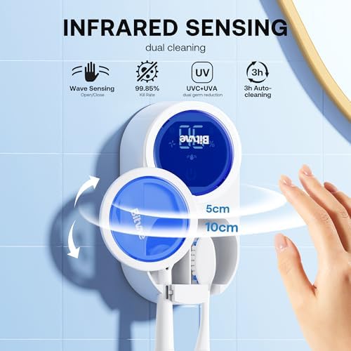 Bitvae Upgraded Tooth Brush Holder for Bathroom 2.0 Infrared Sensing - Image 2