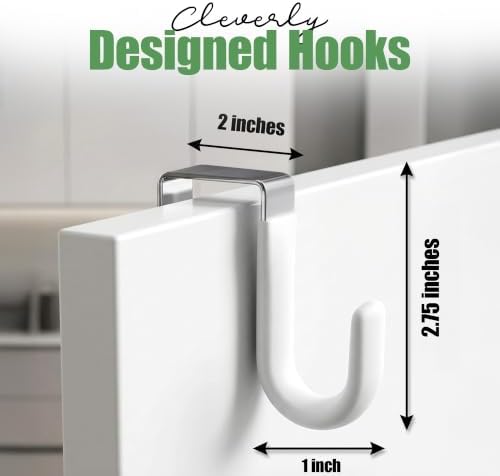 Evelots Over the Door Hooks, 4 Pack Heavy Duty Coat, Hat & Towel Hangers - Image 6