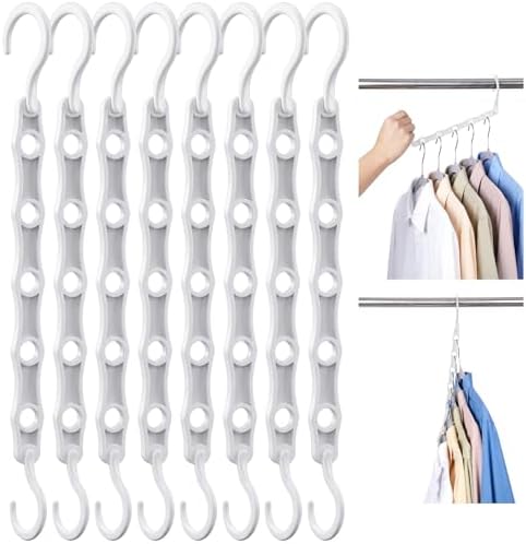 HOUSE DAY Space Saving Hangers 8 Pack, Closet Organizers and Storage by HOUSEDAY