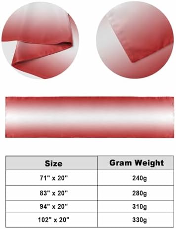 DecorLovee Red Ombre Bed Runners for Queen Size Bed, Modern Abstract Art Decorative Bed Throws for Foot of Bed, Red White Gradient Bed Runner Sofa Throw Bedding Scarf Protector Slipcover for Bedroom - Image 6