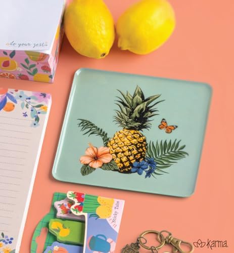 Karma, Enamel Trinket Tray, Square Colorful Ring Bowl, Jewelry Dish Tray for Rings Bracelets Necklace, Large, Tile - Image 3