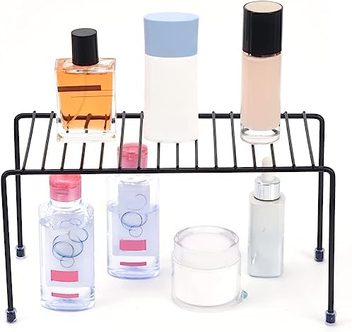 SIBAO Kitchen Shelves, Cabinet Organization Mini Storage Shelf, Storage Rack Organizer for Kitchen, Fridge, Cabinet, Bathroom (Black 6) - Image 5