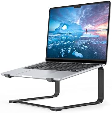 SOUNDANCE Laptop Stand for Desk, Metal Riser, Fits 12-17.3 Inch, Black by Soundance