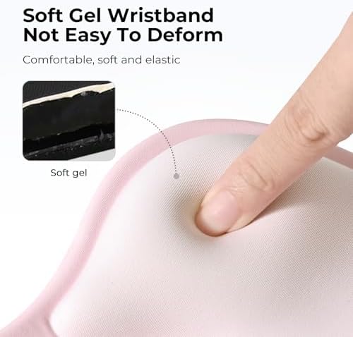 EooCoo Mouse Pad with Gel Wrist Rest, Ergonomic Mousepad Wrist Alignment - Image 5