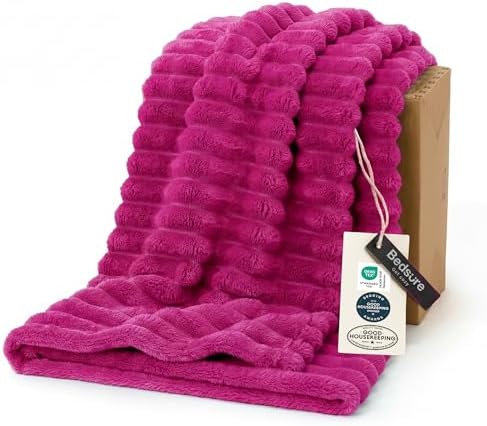 Bedsure Soft Hot Pink Throw Blanket for Couch Decor Gifts 50"x70" by BEDSURE