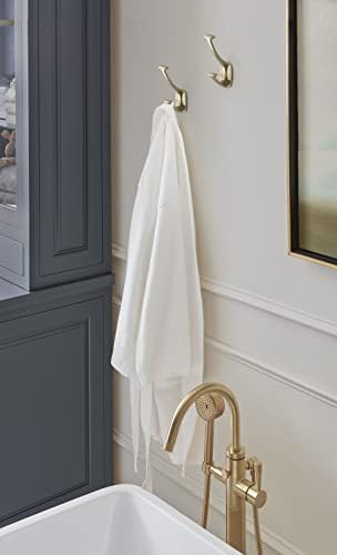 Amerock Vicinity Double Prong Golden Champagne Wall-Mounted Hook - Image 2