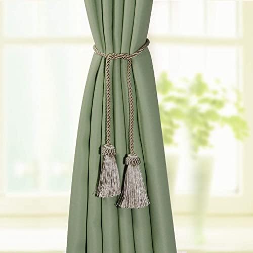 Curtain Tiebacks Handmade Curtain Holdbacks Rope with Tassel - Image 5