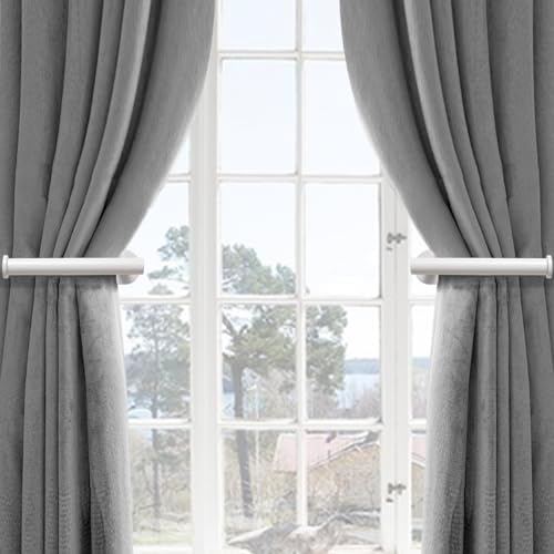 MaxMona Adhesive Curtain Holdbacks, No Drill Tie Backs, 2 Pack, White - Image 4