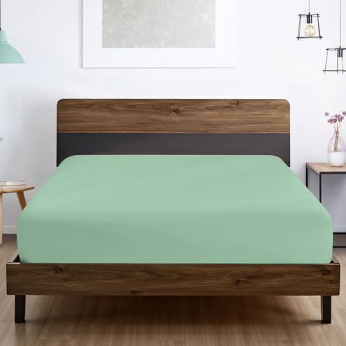 FreshCulture Queen Fitted Sheet - Hotel Quality, Ultra Soft & Breathable Brushed Microfiber, Deep Pocket, Cooling Fitted Sheets for Queen Size Bed (Pastel Turk) - Image 5