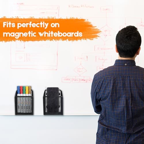 Magnetic Pencil Holder Whiteboard Pen Holder Locker Accessories (1-Slot*2) - Image 5