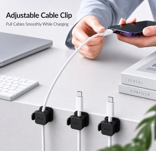PZOZ Cable Clips 6 Pack, Adhesive Cable Management Clips with Secure Buckle - Image 2