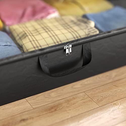 ClosetMaid 20504 Foldable Underbed Storage Bag with Handles, Zipper Closure and Clear Window for Sweaters, Shoes, Blankets with Charcoal Black Finish - Image 5