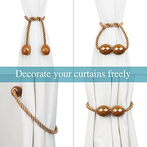 Strong Magnetic Curtain Tiebacks Decorative Rope Tie Backs Holdbacks Porlau - Image 3