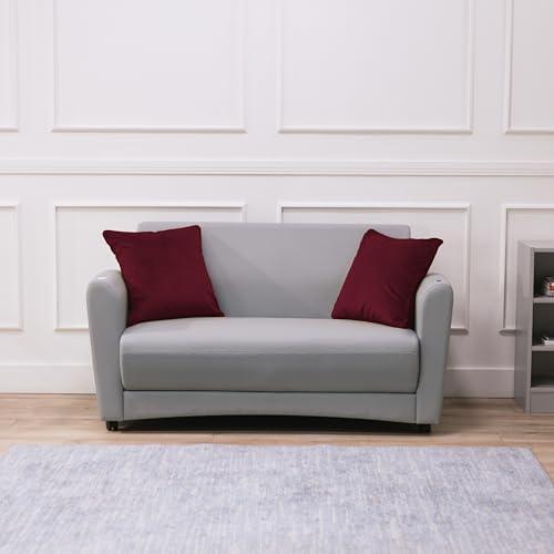 FDP 18" x 18" Velvet and Vinyl Square Pillow Set with Piping Decorative Throw Pillow for Home Dcor in Living Room, Bedroom or Lounge (2-Pack) - Bordeaux, 15162-349 - Image 3