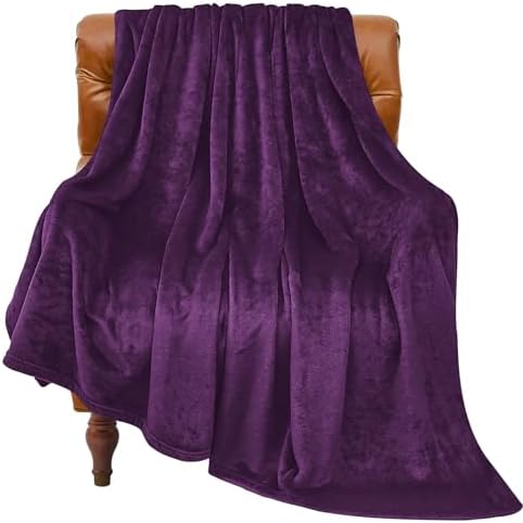 BEDELITE Fleece Blanket Soft Plush Throw for Couch Purple 50"x60" by BEDELITE