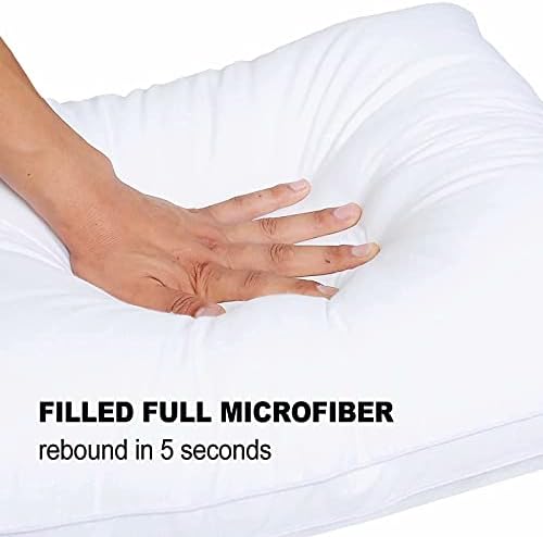 JICUSE Bed Pillows for Sleeping 1 Pack,Standard Size,Luxury Hotel Collection Pillow,Soft Fluffy and Great Support Down Alternative Filling,Gusseted Pillow for Side and Back Sleepers(20x26) - Image 6