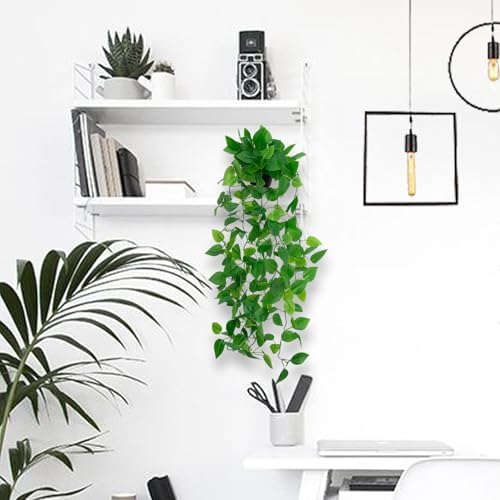 Freyalife Fake Hanging Plants for Room Decor,1pcs Artificial Potted Plants Vines for Wall Home Office Aesthetic Living Kitchen Bathroom Coffee Table Shelf Indoor Outdoor Farmhouse Patio Decorations - Image 5