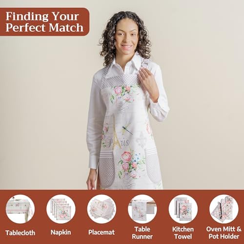 Maison d' Hermine Aprons for women with Pocket 100% Cotton (27.50"x31.50") - Image 4