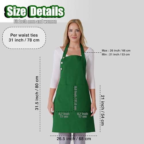 TOSHE Kitchen Apron for Women & Men Waterdrop Resistant, Adjustable Button - Image 5