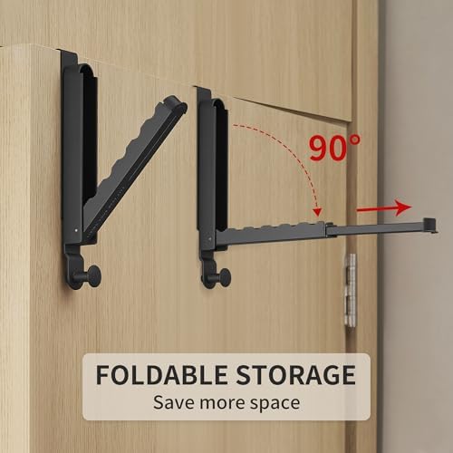 RFOUO Over The Door Hooks Hanger,Fit Door up to 1 3/8", Black, 1 Pack - Image 5