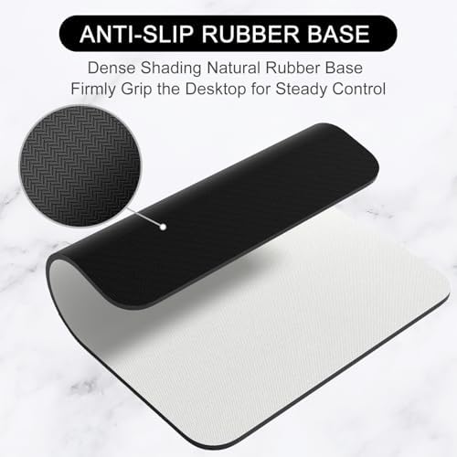 Hsurbtra Mouse Pad, Premium-Textured Square Mousepad 7 x 9 Inch, Thick 3 mm Anti-Slip Waterproof Rubber Pretty Cute Computer Mat for Office Gaming Laptop Women Kids Space Gray - Image 3