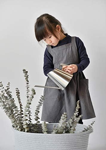 Children Cotton Apron Japanese Style Bib Home Clothes Painting Soft Comfort Pinafore Apron for Girls Boys - Image 3