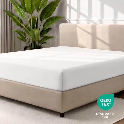 Bare Home King Fitted Sheet - 1800 Ultra-Soft (King, Antique White) - Image 4