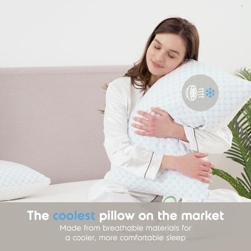 Nestl Cooling Body Pillow for Sleeping 1 Pack, Luxury Shredded Memory Foam Body Pillows, Adjustable Cold Gel Pillows for Hot Sleepers, Supportive Long Pillow for Bed Side Back Stomach Sleepers - Image 6