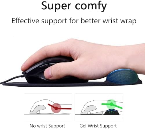 Ergonomic Mouse Pad with Wrist Rest, Gel Wrist Support Mousepad, Pain Relief Laptop Computer Mouse Pad, Non-Slip Mouse Pads for Office & Home (Pink) - Image 4