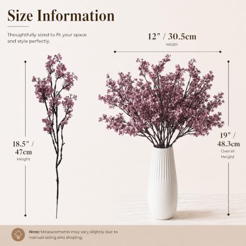 Mandy's 6 Bundles Artificial Dusty Pink Baby’s Breath Flowers - Image 3