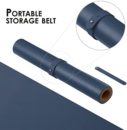Cork Desk Mat - Dual-Sided Desk Pad for Office and Home - Desk Organization and Accessories - Ideal for Large Mouse Pad and Desk Mats on Top of Desks(Dark Blue,27.6"x 13.8") - Image 4