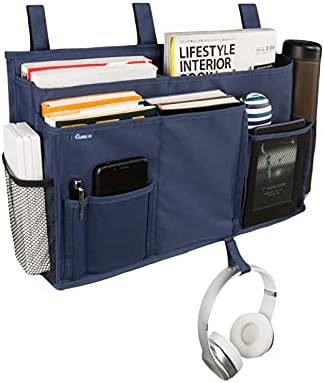 Surblue Caddy Hanging Organizer Bedside Storage Bag for Bunk and Hospital Beds, Blue, L - Image 2
