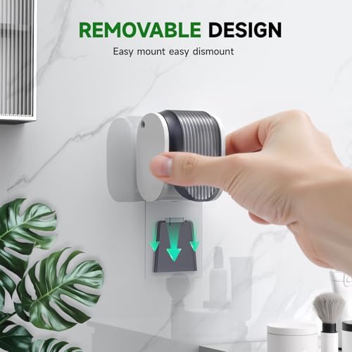 6 Pcs Toothbrush Holders Wall Mounted, Single Slot Design, Shower Self Adhesive Wall Mounted Toothbrush Holder with Cover, Waterproof and Dustproof, Suitable for Bathroom, Family, Travel (Grey) - Image 5