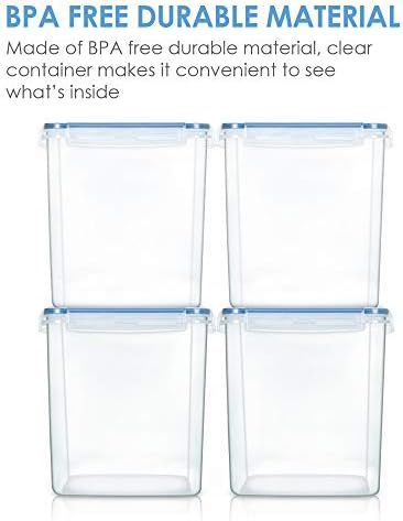 Vtopmart 2.5L / 84.5oz Food Storage Containers, 4 PCS, Blue - Image 6