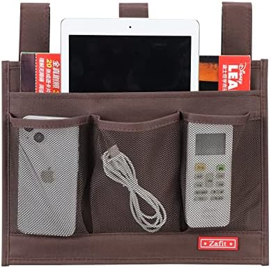 Zafit Hanging Bedside Caddy, Bedside Storage Organizer for Magazine, Phone, Remote control (Classic4 Pockets-Coffee) - Image 3