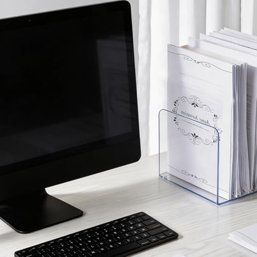 16 Pcs Acrylic Bookends, Book Ends Clear Acrylic Bookends for Shelves, Transparent Bookend Organizer, Book Holder Stand Decorative, Book Stoppers for Heavy Duty Books, CD, File, Video Games - Image 6