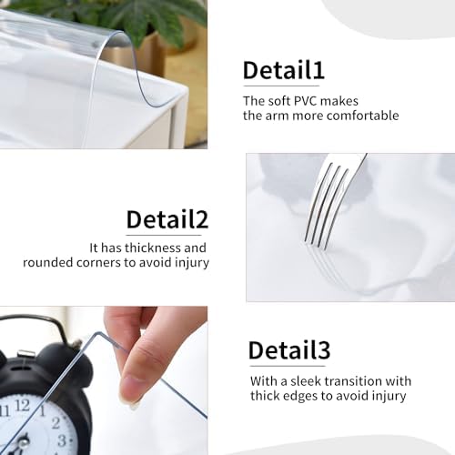 Clear Desk Mat, Non-Slip PVC Desk Protector Mat (23.6"*13.8") - Image 5