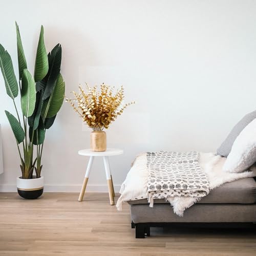 36 Pcs Gold Artificial Eucalyptus Stems 15'' Faux Eucalyptus Leaves Decor Fake Greenery Branches for Xmas branchs Decor Wedding Bouquet Centerpiece Flower Floral Arrangement Home Decoration - Image 5