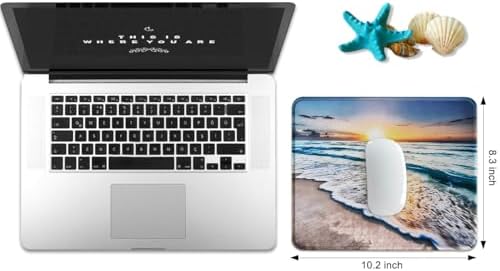 JIKIOU 3 Pack Mouse Pad with Stitched Edge, Portable Size-10.2x8.3in Beach - Image 2