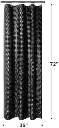 Barossa Design Black Stall Size Shower Curtain Liner 36x72 - Image 6
